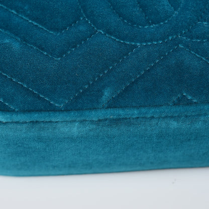 Gucci Velvet Matelasse Small GG Marmont Chain Shoulder Bag Pavone Cyan 12 of 12