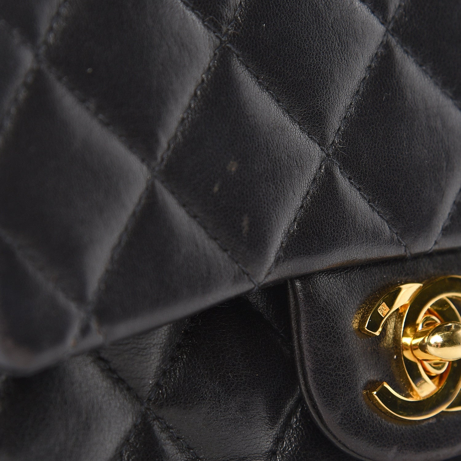 Chanel Lambskin Quilted Mini Square Flap Black 12 of 17
