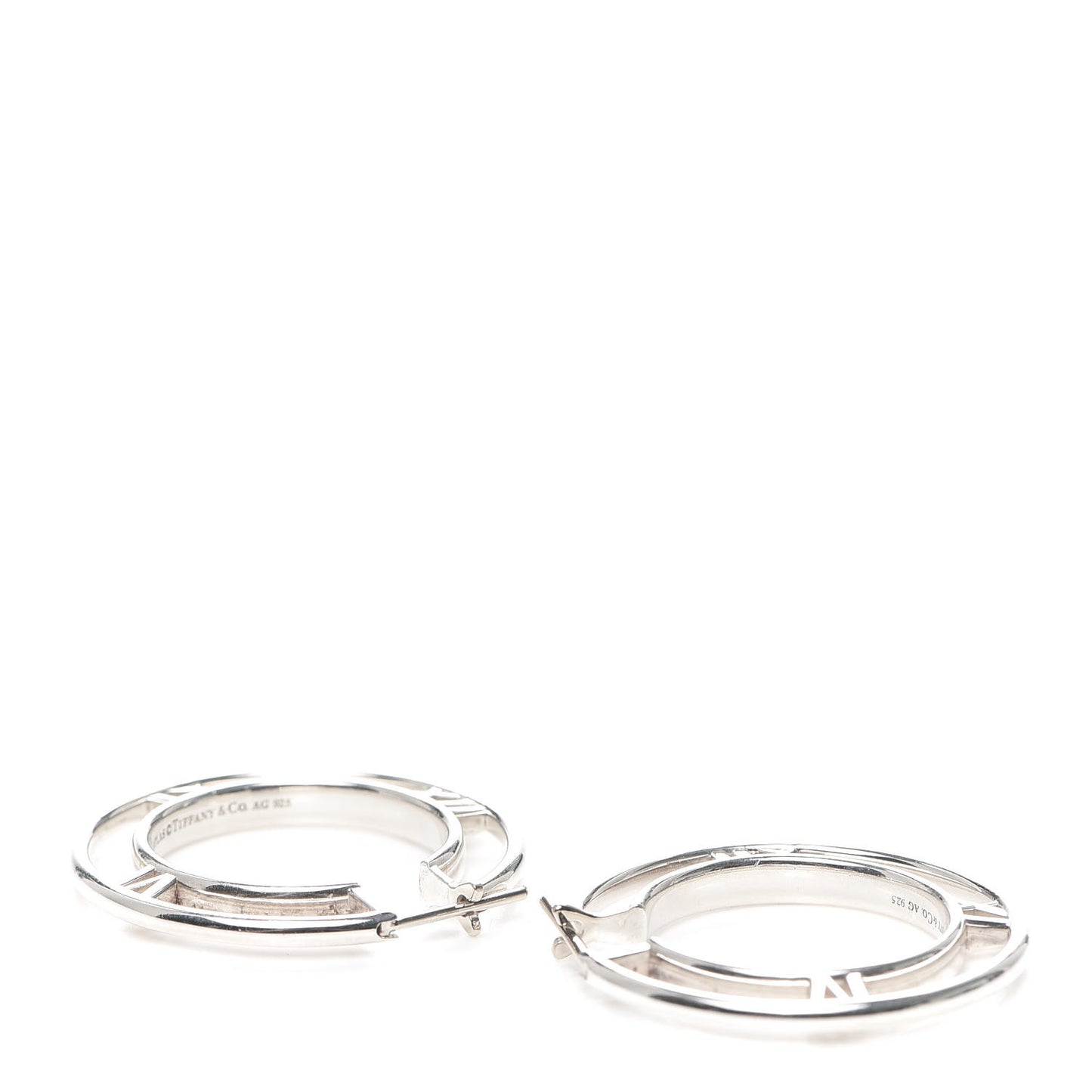 Sterling Silver Atlas Cutout Hoop Earrings