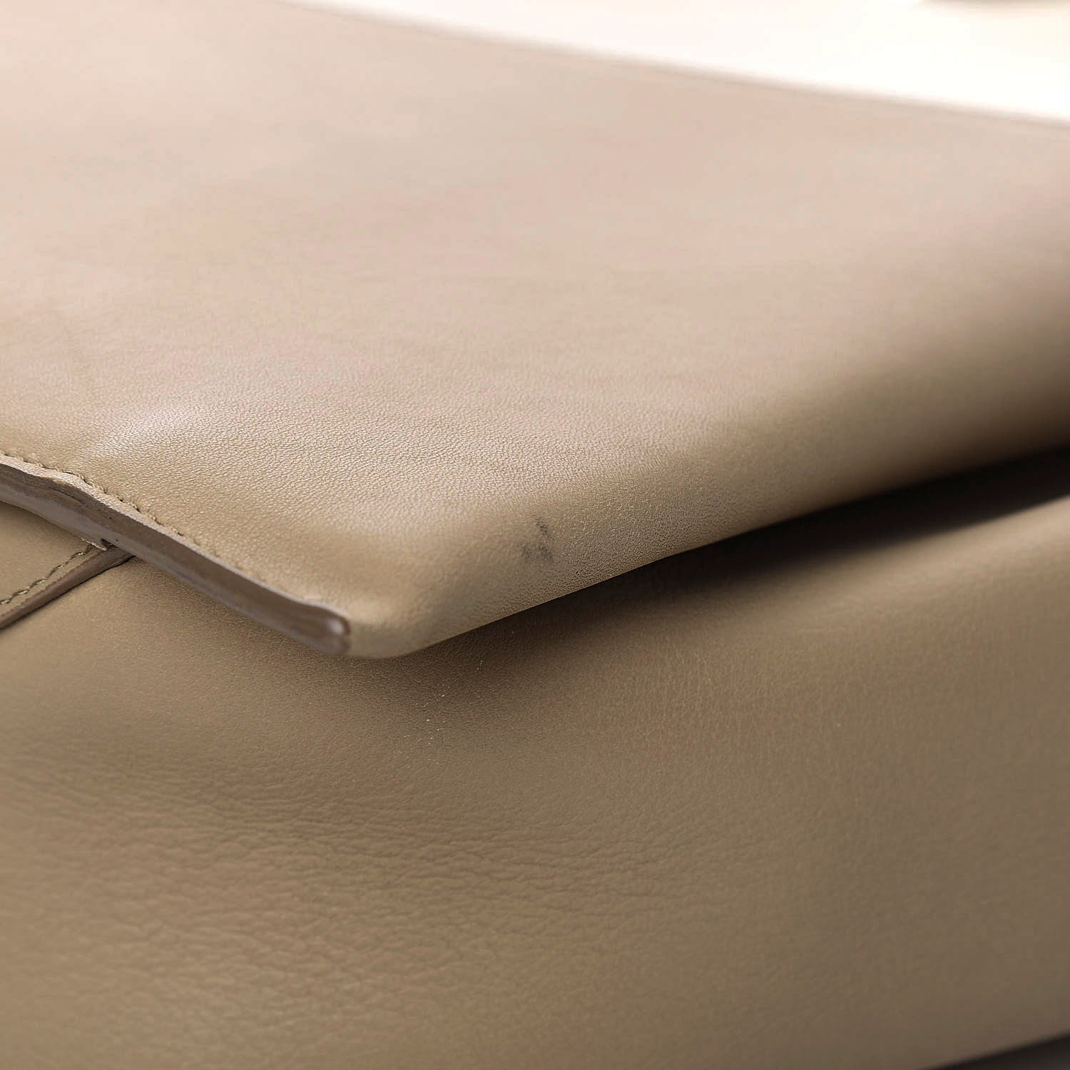 Celine Calfskin Bi-Color Medium Tri-Fold Bag Pale Beige 10 of 10