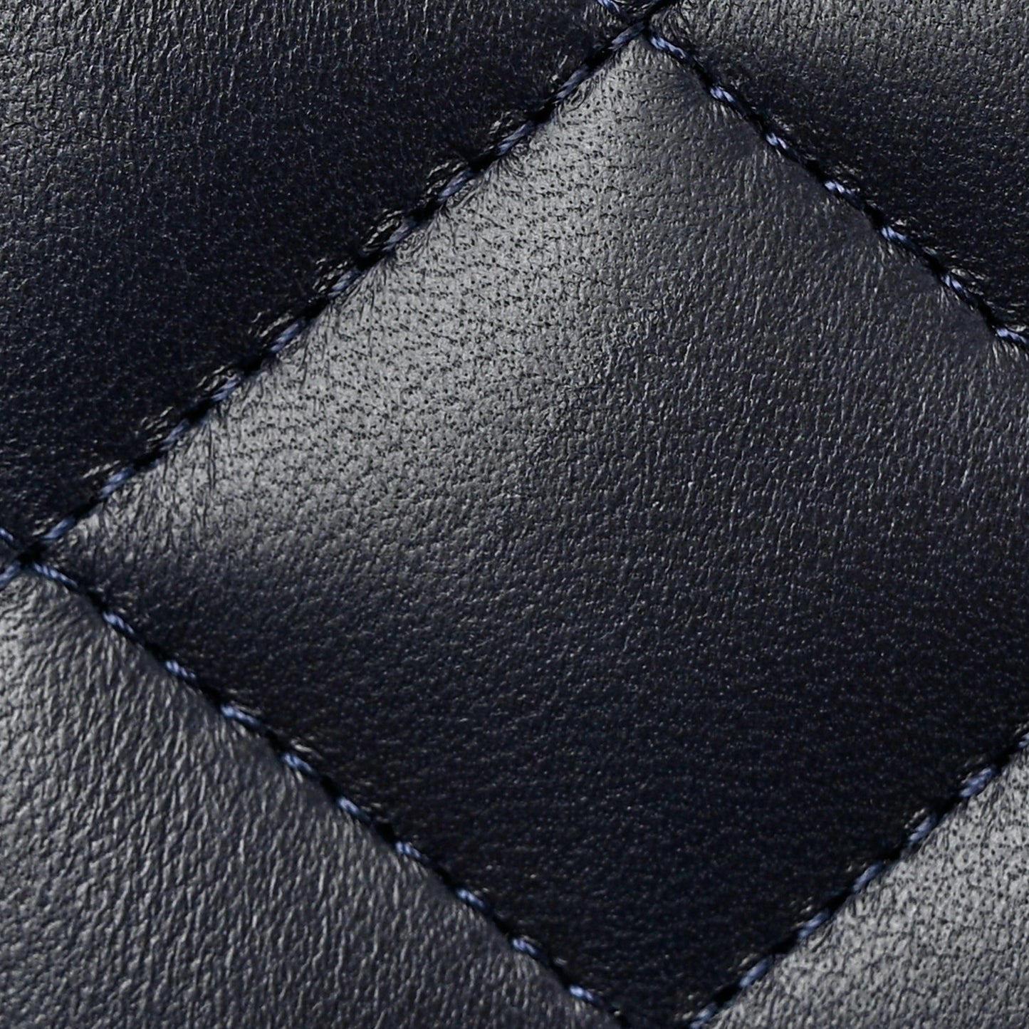 Lambskin Quilted Large Flap Wallet Navy