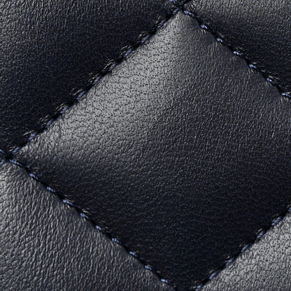 Chanel Lambskin Quilted Large Flap Wallet Navy 9 of 11