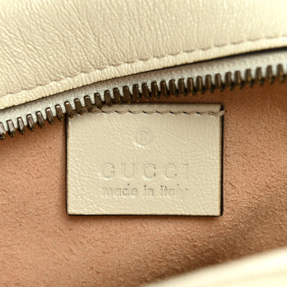 Gucci Calfskin Matelasse Mini GG Marmont Round Shoulder Bag White White 6 of 10