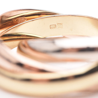 Cartier 18K Pink Yellow White Gold Classic Les Must De Trinity Ring 53 6.25 4 of 7