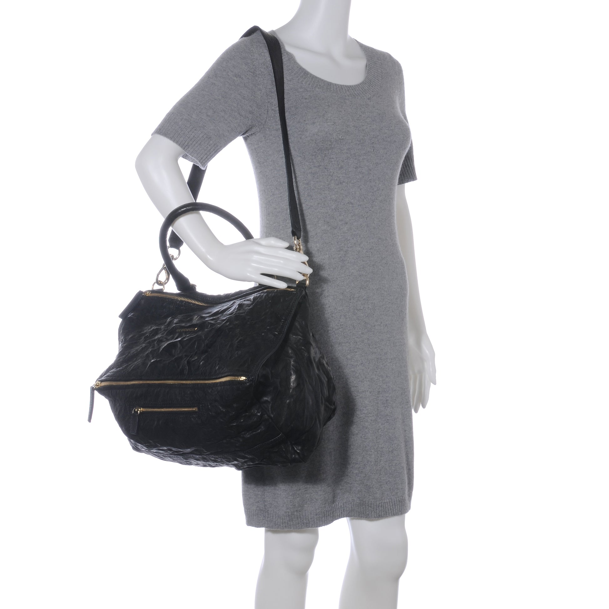 Givenchy Tumbled Sheepskin Large Pandora Black 2 of 6