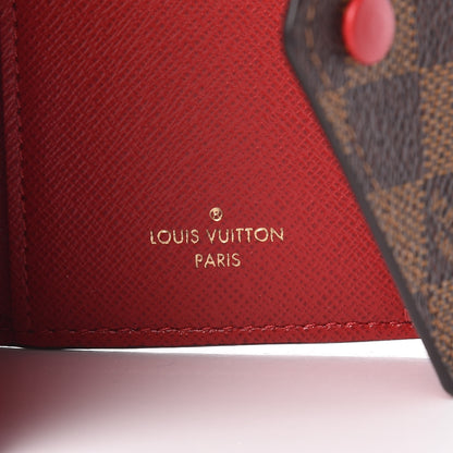 Louis Vuitton Damier Ebene Victorine Wallet Red 6 of 7