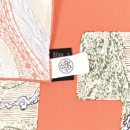 Hermes Silk Geant Eleftheria Scarf 140 Blush Bleu Ciel 3 of 4