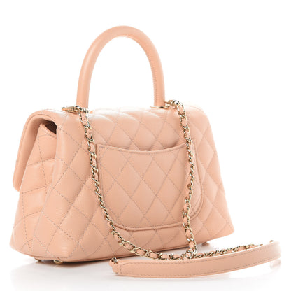 Chanel Caviar Quilted Mini Coco Handle Flap Light Pink 3 of 11