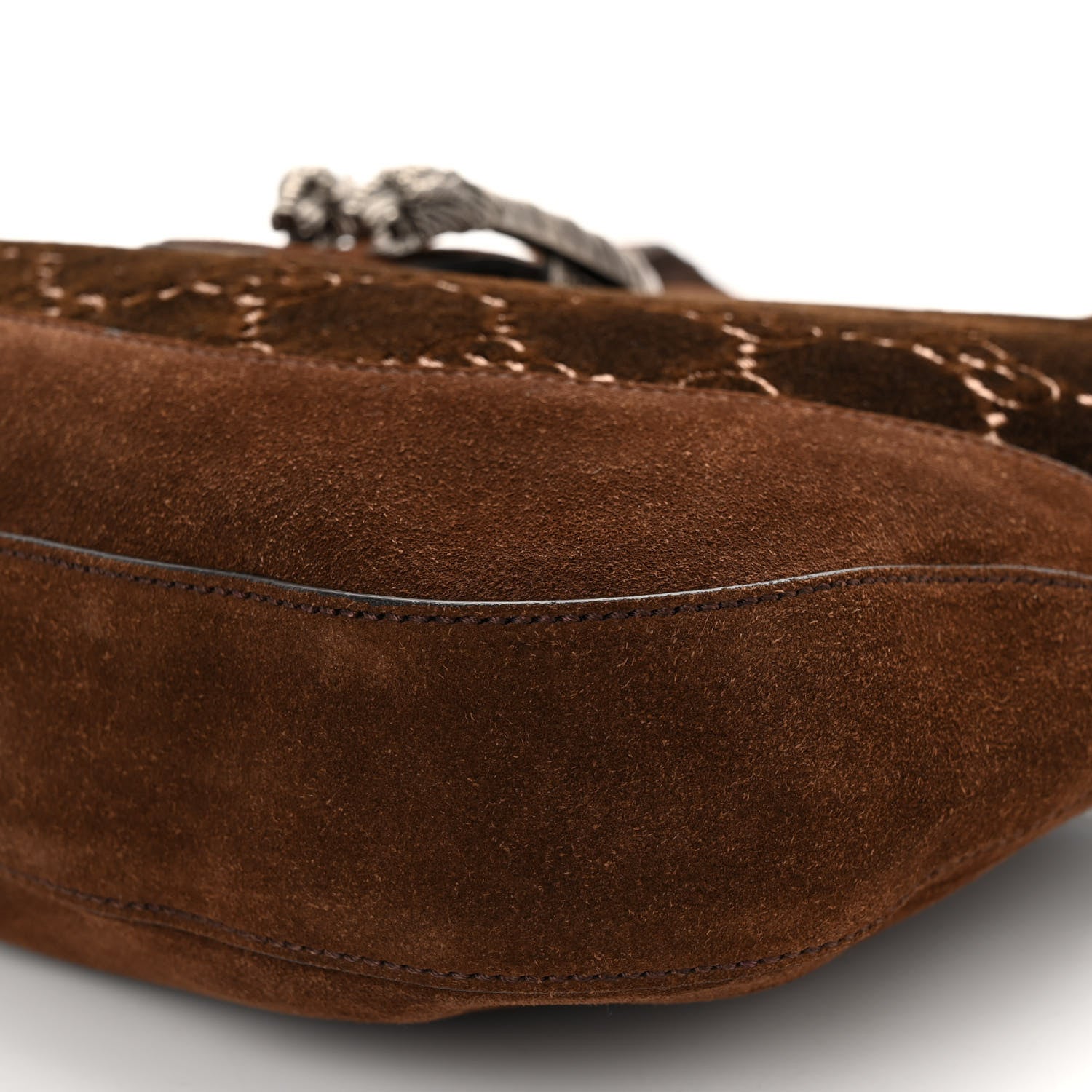 Gucci Velvet GG Monogram Web Medium Dionysus Hobo Brown 9 of 10