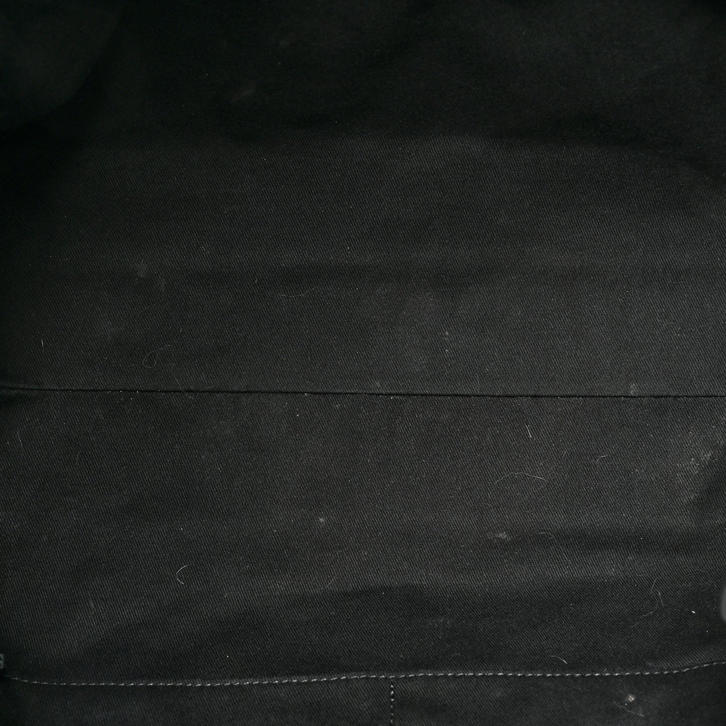 Mixed Fibers Calfskin Striped Medium Deauville Tote Black