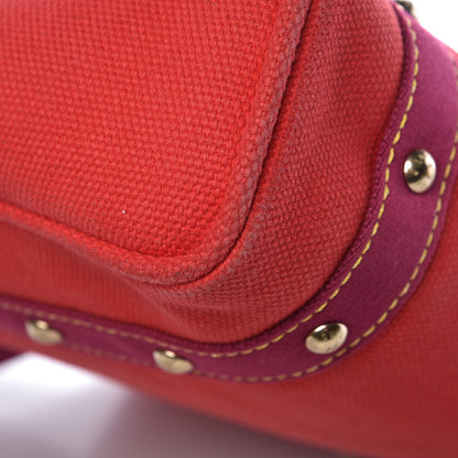 Louis Vuitton Toile Antigua Cabas MM Red 12 of 15