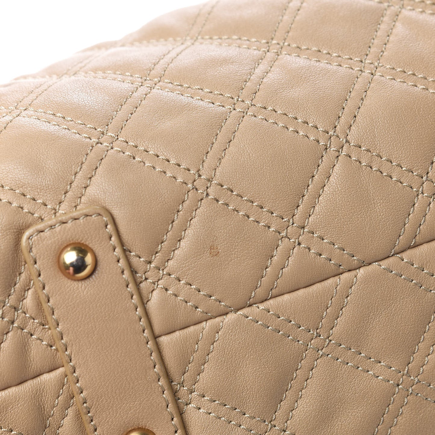 Calfskin Quilted Stam Camel