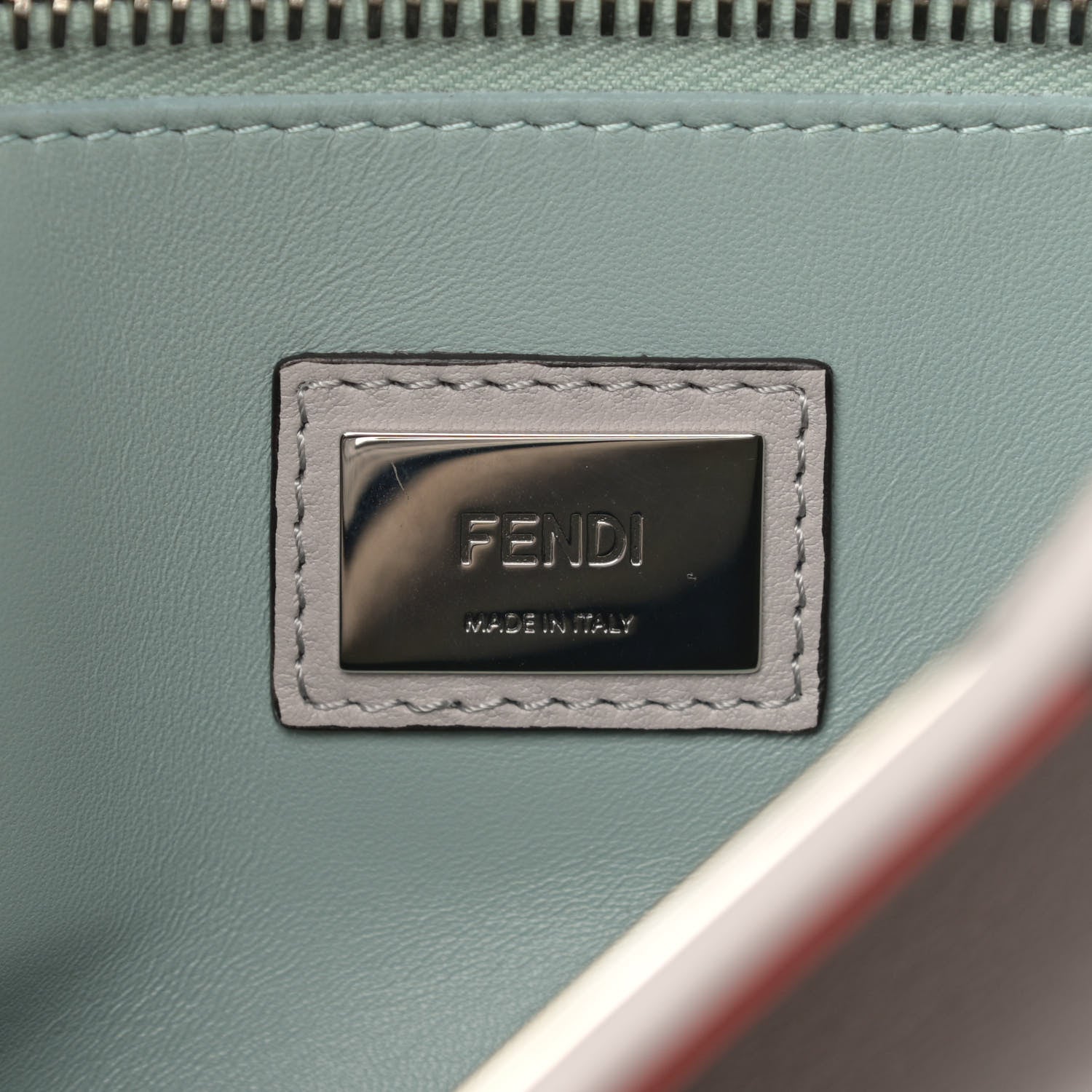 Fendi Vitello Dolce Shiny Nappa Large Peekaboo Iconic Satchel Grey 8 of 13