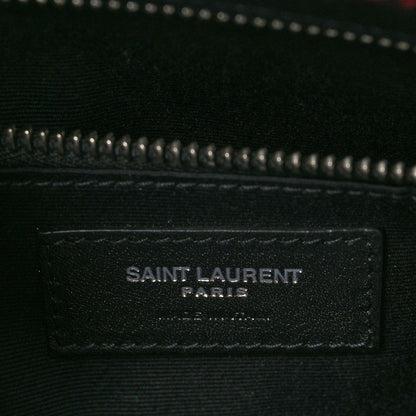 Saint Laurent Wool Tartan Rive Gauche Noe Tote Red Black 6 of 9