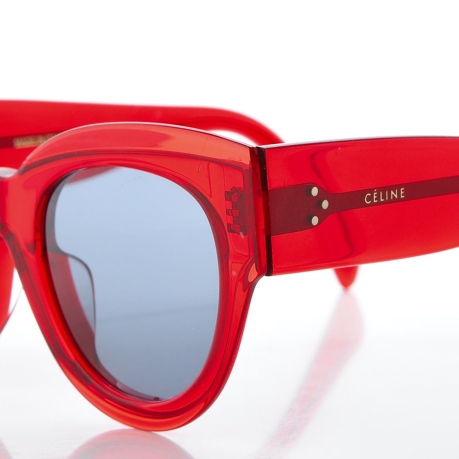 Celine Acetate Cat Eye Sunglasses CL 40008F Red 5 of 8