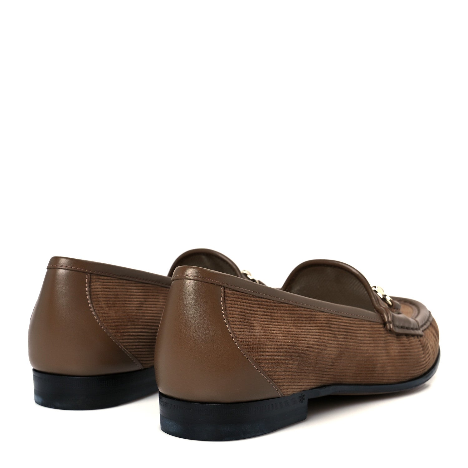 Gucci Corduroy Womens 1953 Horsebit Loafers 38.5 Velvety Camel 5 of 9