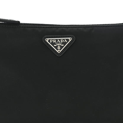 Prada Tessuto Nylon Saffiano Flat Pochette Black 7 of 10