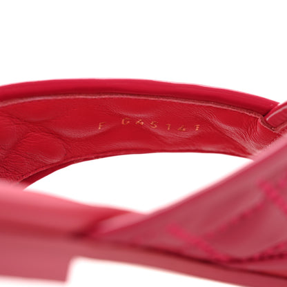 Chanel Patent Quilted CC Thong Sandals 38 Pink 9 of 10