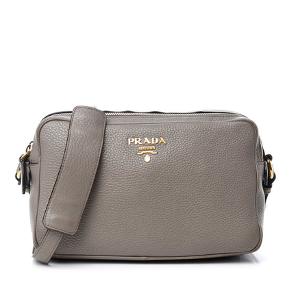 Prada Vitello Daino Medium Double Zip Shoulder Bag Argilla 1 of 16
