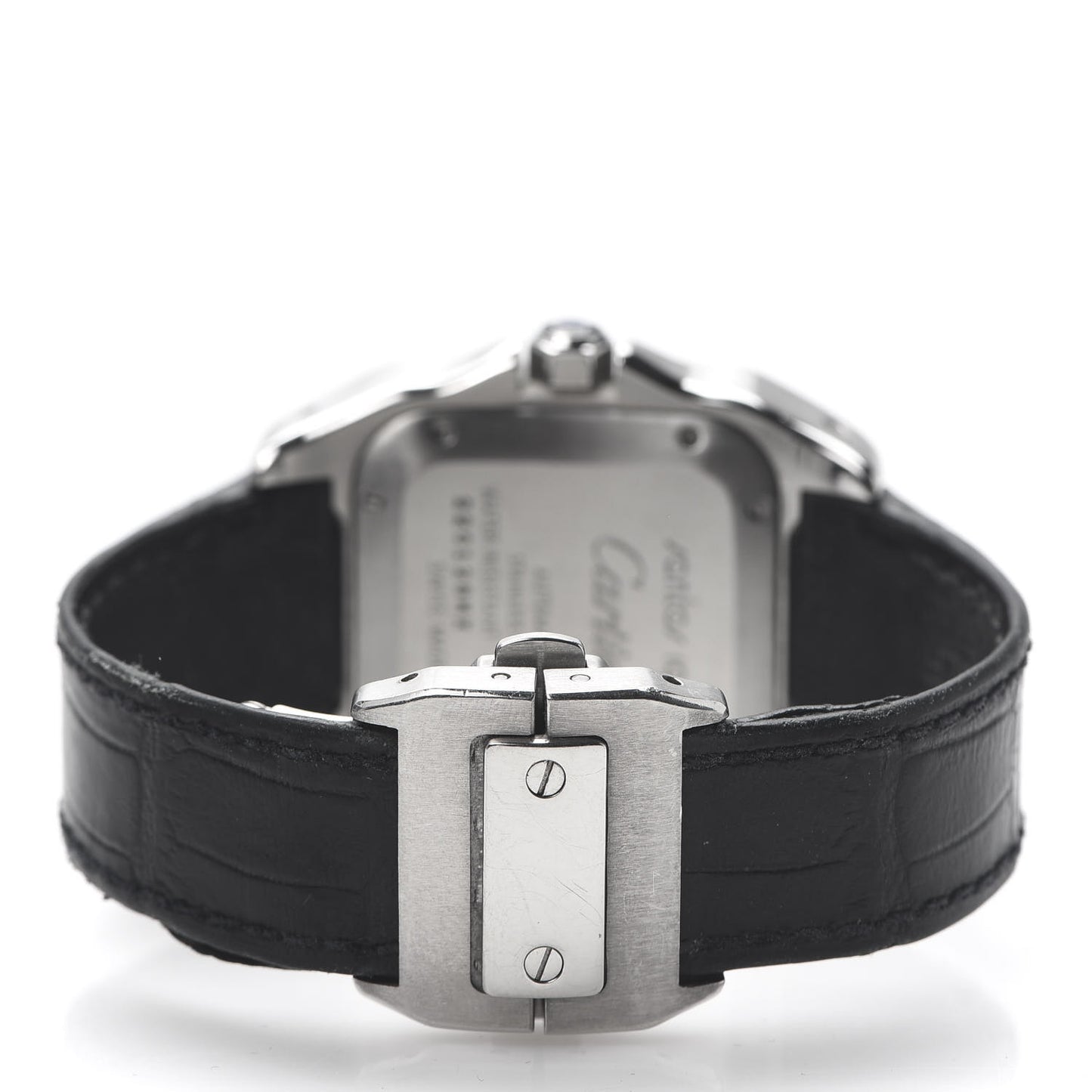Stainless Steel Alligator 33mm Santos 100 Automatic Watch