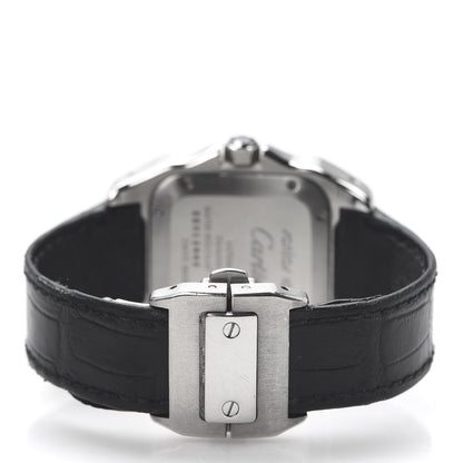 Cartier Stainless Steel Alligator 33mm Santos 100 Automatic Watch 4 of 9