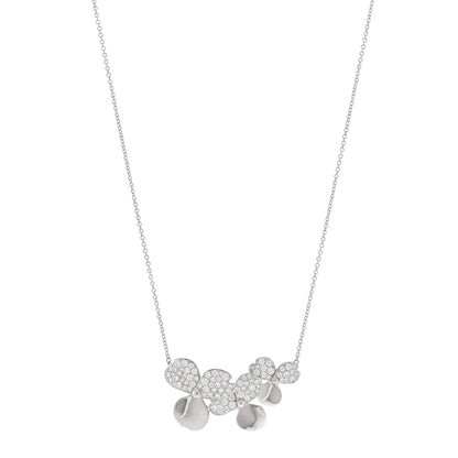 Tiffany Platinum Diamond Mini Paper Flowers Cluster Pendant Necklace 1 of 5