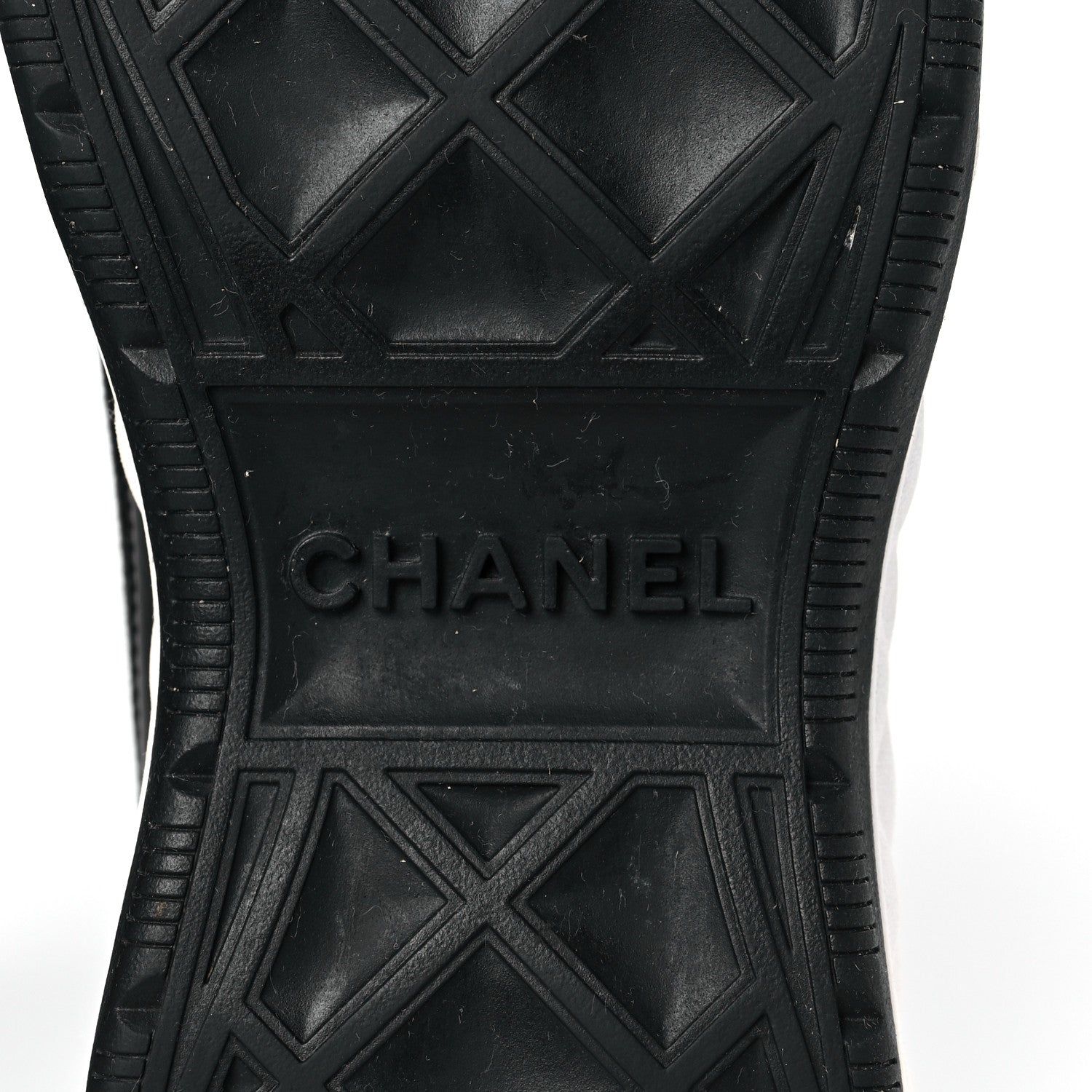 Chanel Velvet Calfskin Mixed Fibers CC Sneakers 38 Black 6 of 8