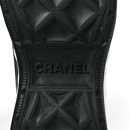 Chanel Velvet Calfskin Mixed Fibers CC Sneakers 38 Black 6 of 8