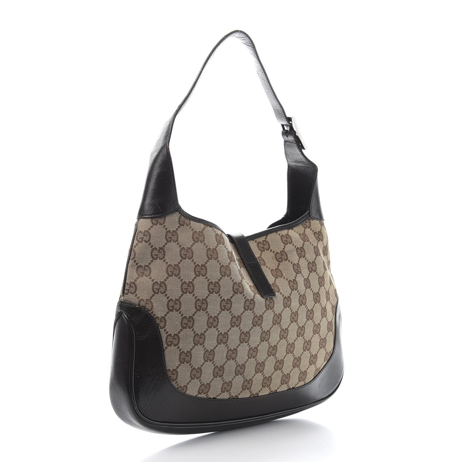 Gucci Monogram Web Jackie O Hobo Dark Brown 3 of 11