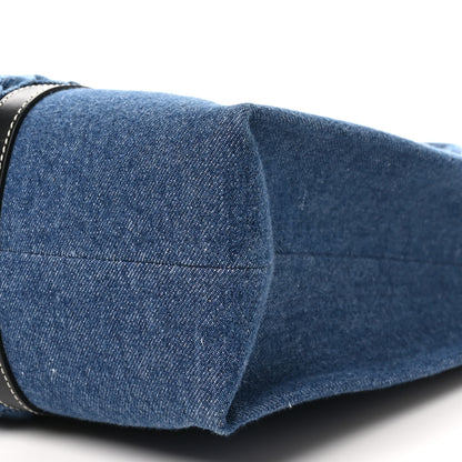 Chloe Denim Calfskin Large Braided Woody Ribbon Tote Blue 10 of 10