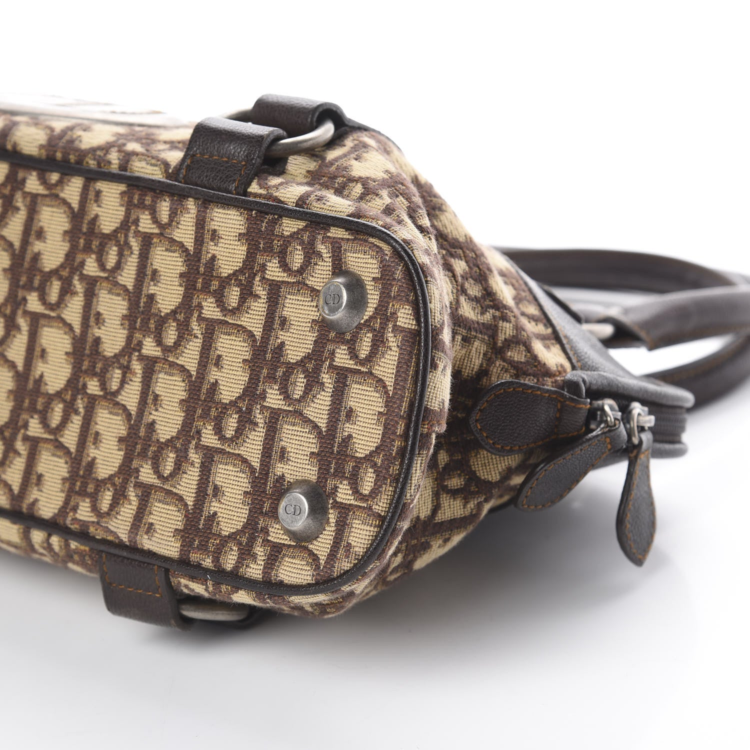 Christian Dior Monogram Traveler Satchel Brown 6 of 8
