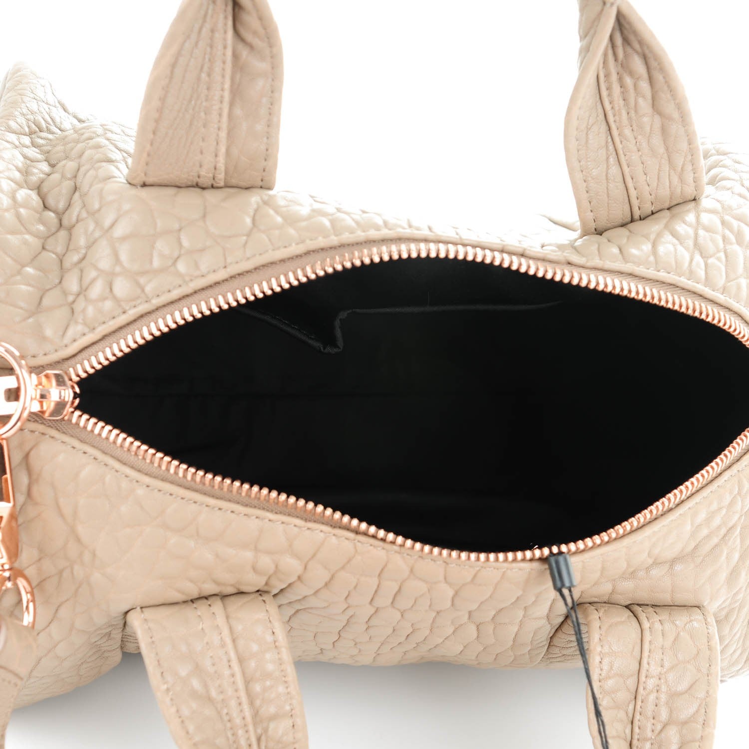 Alexander Wang Pebbled Lambskin Rocco Latte Rose Gold Hardware 5 of 8