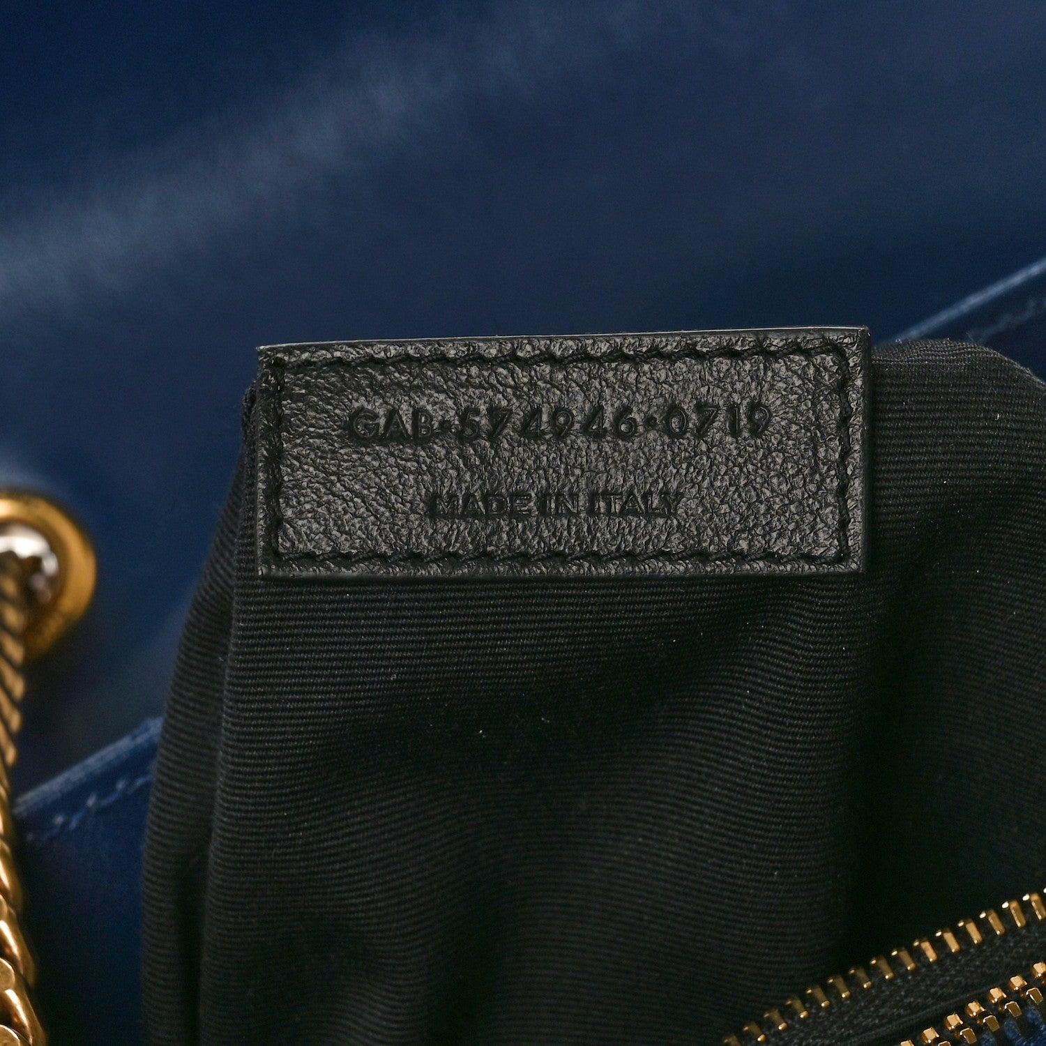 Saint Laurent Calfskin Y Quilted Monogram Medium Loulou Chain Satchel Deep Marine 8 of 13