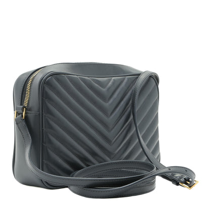 Saint Laurent Calfskin Matelasse Monogram Lou Camera Bag Dark Smog 4 of 12