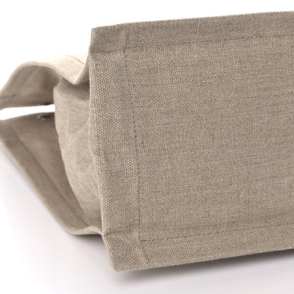 Saint Laurent Linen Calfskin Rive Gauche North South Tote Optic White 8 of 9