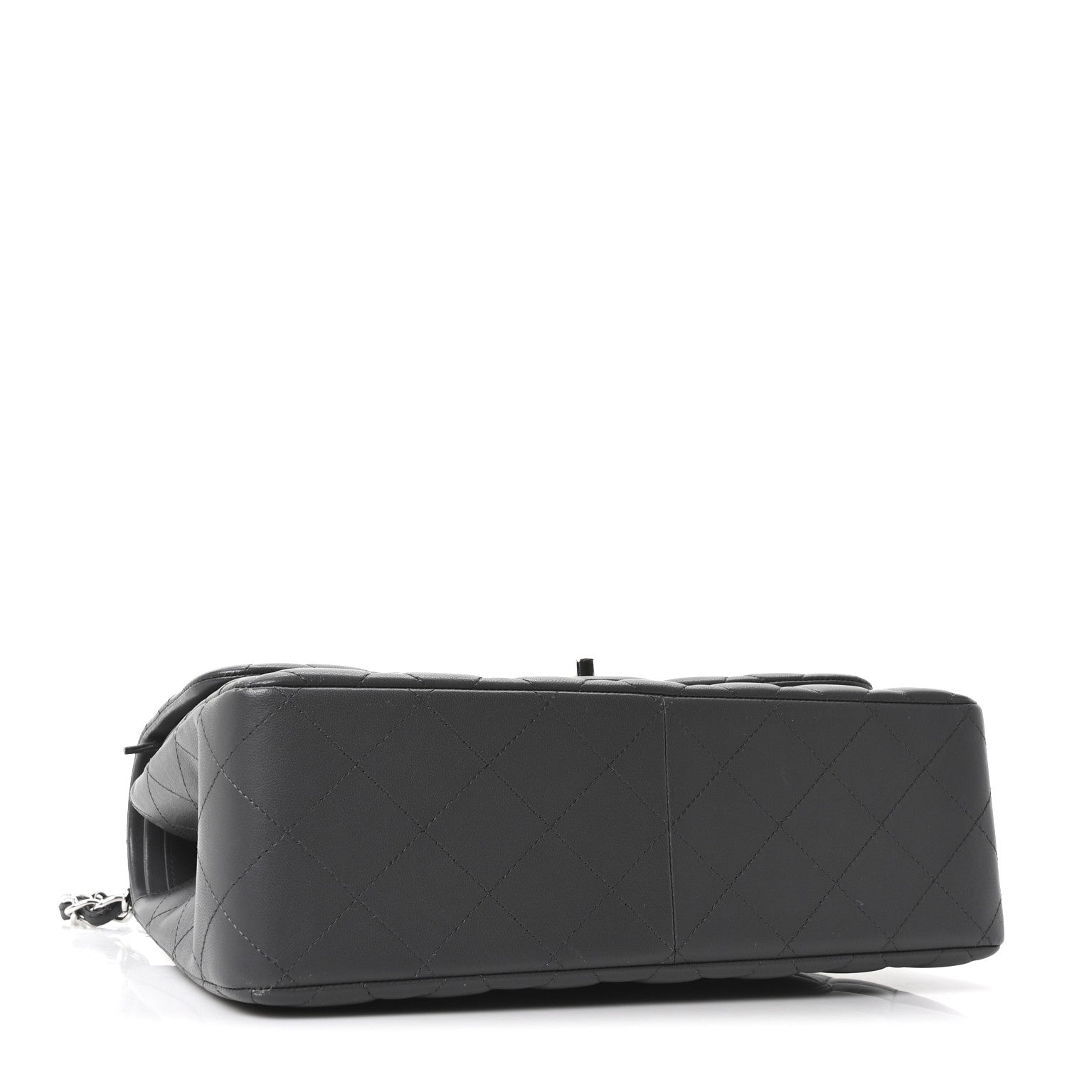 Chanel Lambskin Quilted Jumbo Double Flap Dark Grey 4 of 11