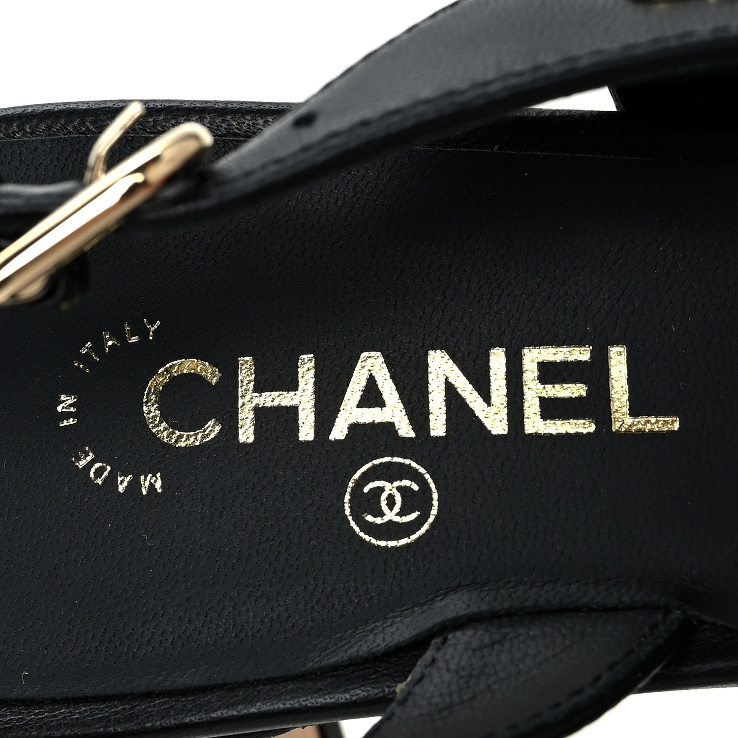 Chanel Lambskin Grosgrain Pearl Cap Toe CC Slingback Pumps 35.5 Black 6 of 9