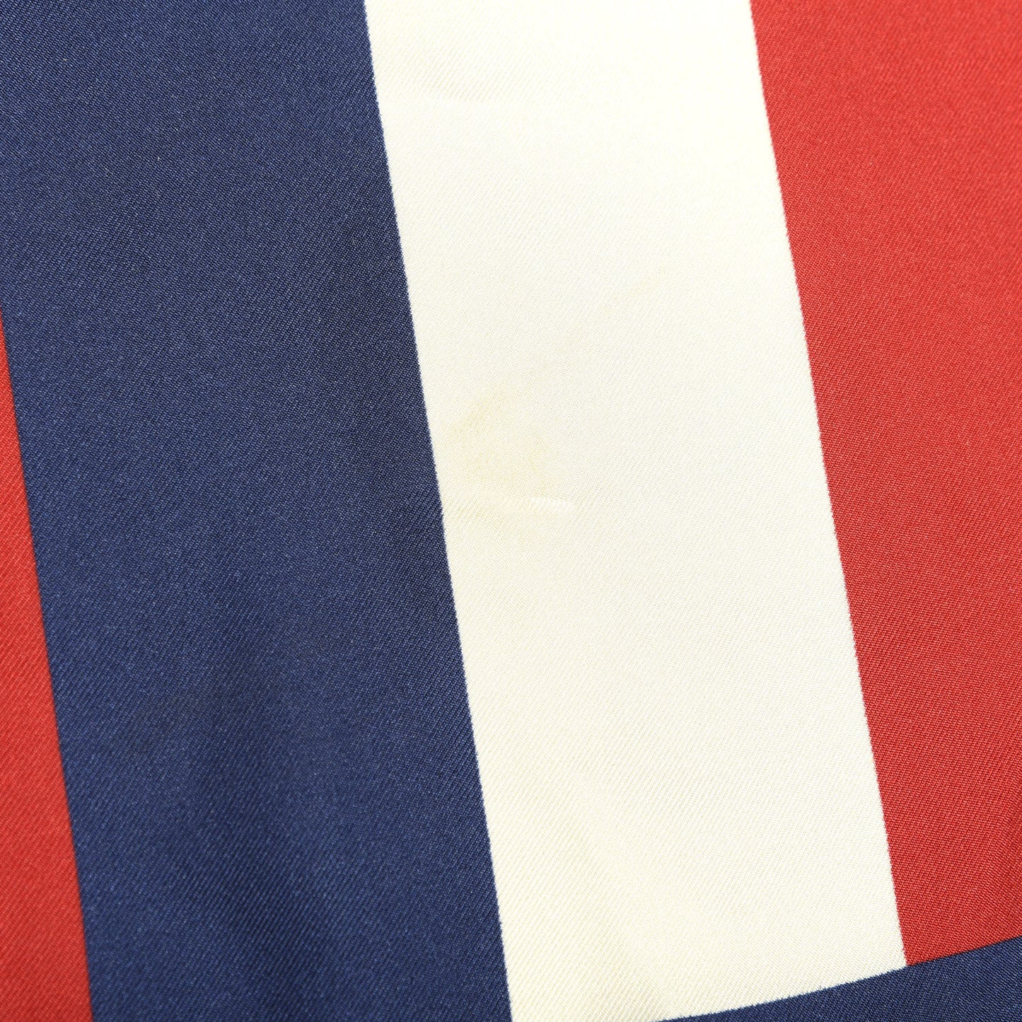 Silk Sylvie Stripe Web Logo Square Scarf Ivory Blue