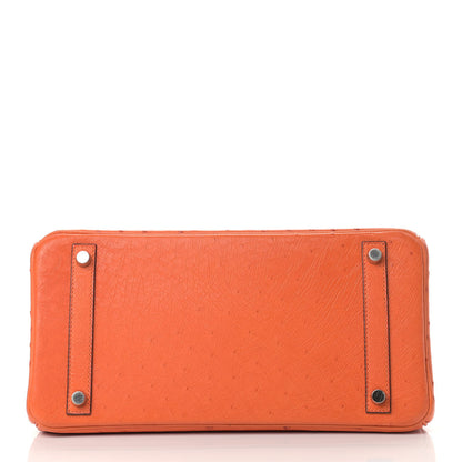Hermes Ostrich Birkin 30 Tangerine 10 of 10