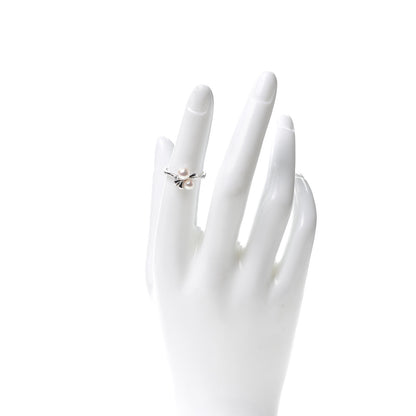 Mikimoto 18K White Gold Diamond Akoya Pearl 4.5-5.5mm Band Ring 50 5.25 2 of 4