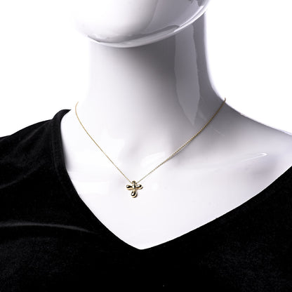 Tiffany 18K Yellow Gold 12mm Elsa Peretti Cross Pendant Necklace 2 of 7