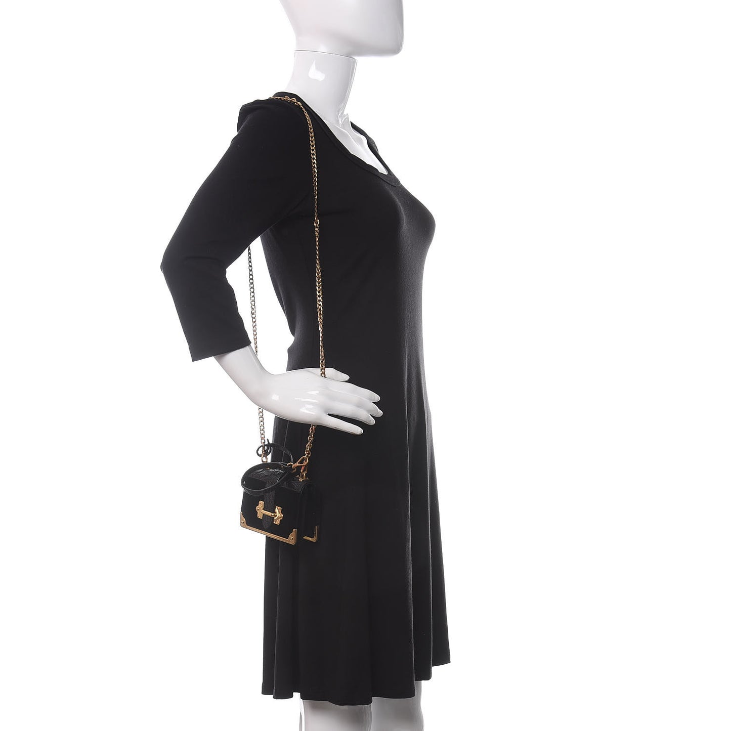 Velvet Crocodile Micro Cahier Bag Black