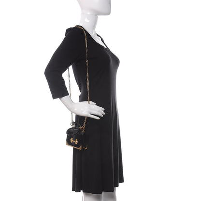Prada Velvet Crocodile Micro Cahier Bag Black 2 of 10