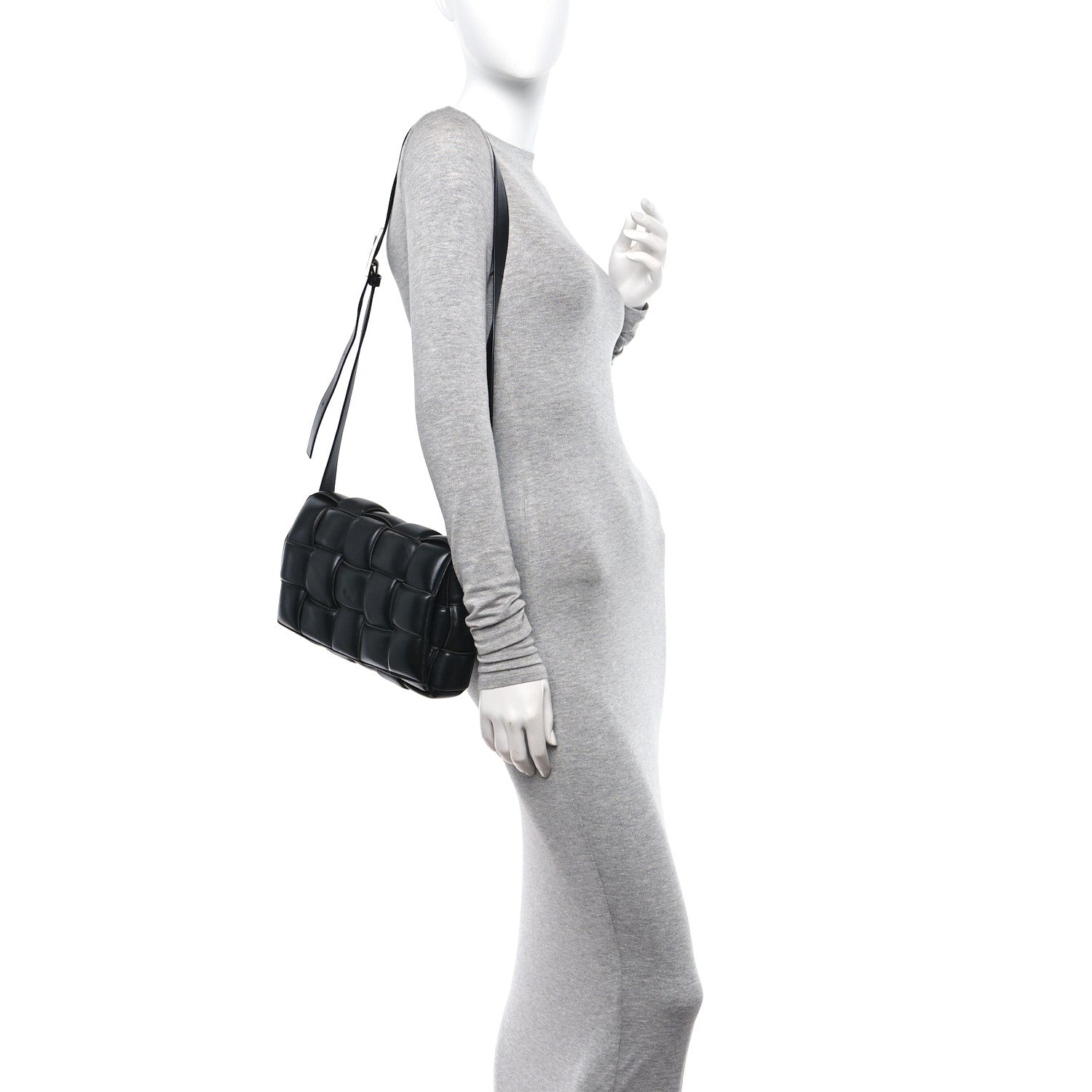 Bottega Veneta Nappa Maxi Intreccio Padded Cassette Crossbody Bag Black 2 of 12