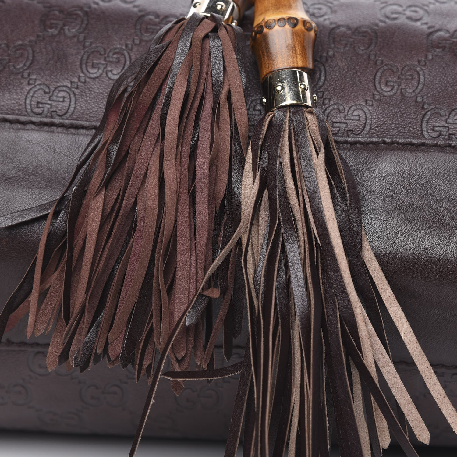 Gucci Guccissima Peggy Braided Tote Dark Brown 9 of 15