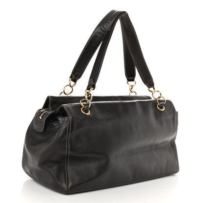 Chanel Calfskin CC Shoulder Bag Brown 3 of 9