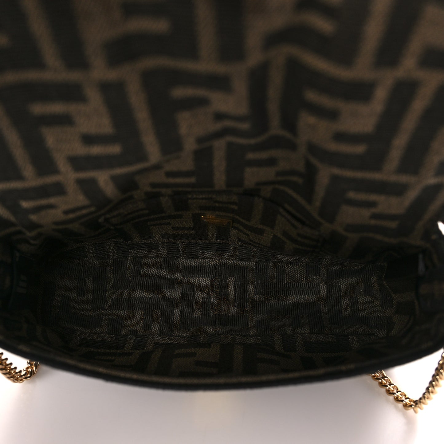 Fabric Jacquard FF 1974 Mini Baguette Tobacco Moro Black
