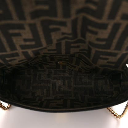 Fendi Fabric Jacquard FF 1974 Mini Baguette Tobacco Moro Black 5 of 8