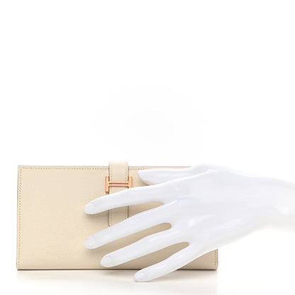 Hermes Epsom Bearn Gusset Wallet Craie 2 of 10