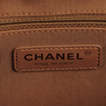 Chanel Calfskin Quilted Boy Shopping Tote Camel 6 of 7